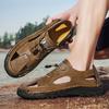 Mode Sommer Klassisch Weiß Weiche Sohle Handgefertigte Nähte Strand Herrenschuhe Outdoor Herren Bequem Hohle Atmungsaktive Freizeitschuhe