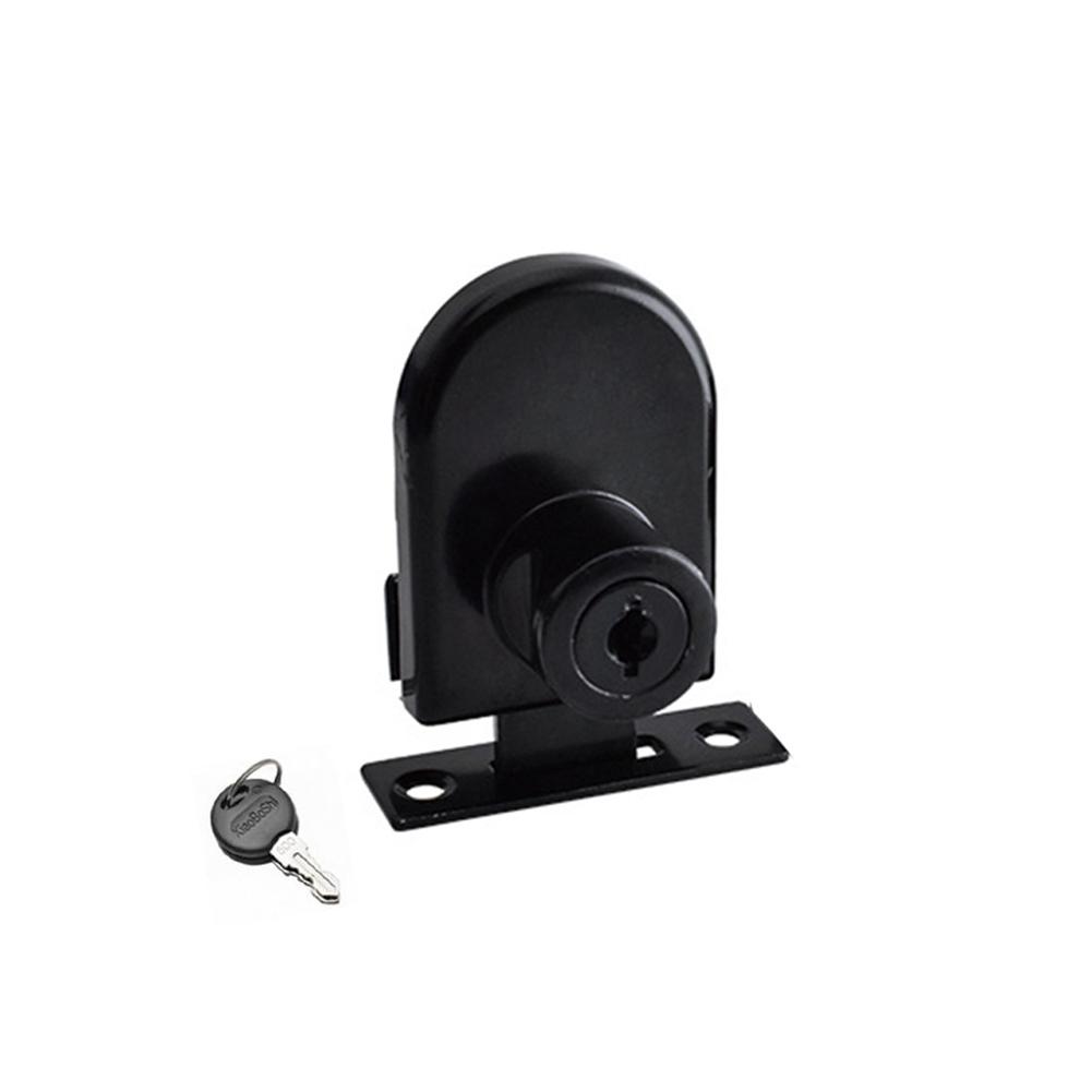 

Showcase Cabinet Lock Zinc Alloy Replacement Sliding Door Spare Parts 2x Key Accessories Black For 5-8mm Glass