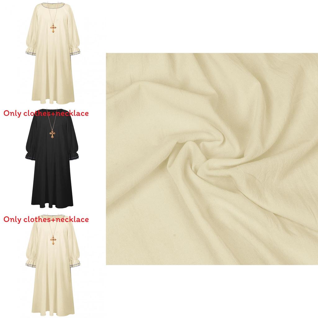 Medieval Priest Cosplay Costume With Polyester Fabric For Halloween Stage Performances