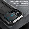 Für iPhone 16 Pro Max iPhone 16 Plus Pro Militärqualität Vollständige robuste Hülle mit integriertem Ständer und Schiebefach für die Kamera
