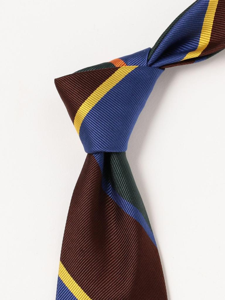 [BEAMS PLUS] Preppy Regimental Stripe Tie for Men FJW60Col4 FREE 38440141840