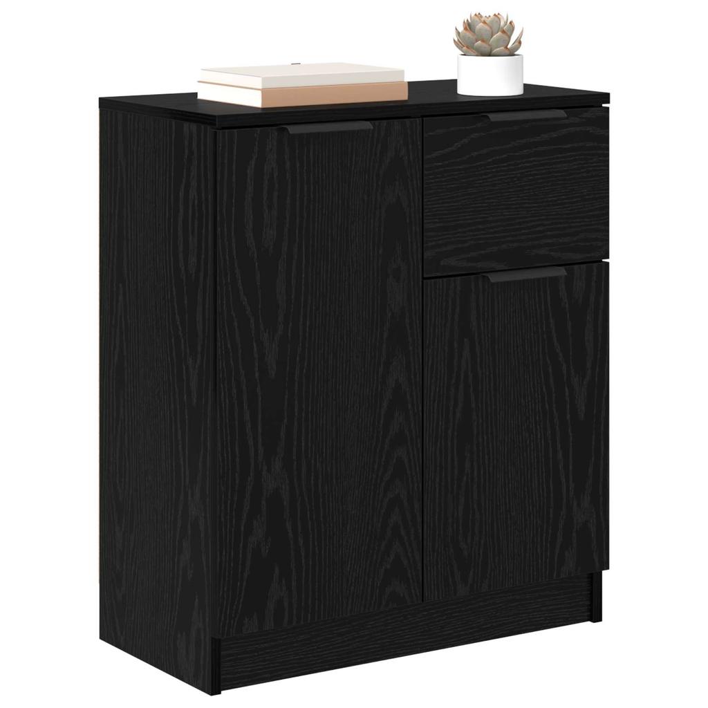 Sideboard in Black Oak Look 60 x 30 x 70 cm Engineered Wood
