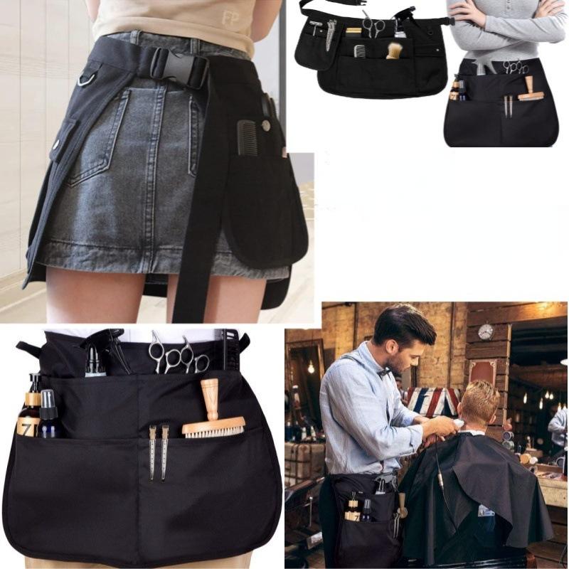 Beauty Salon Apron With Pockets Woman Man Barber Professional Hairdresser Apron Material Barber Hair Stylist Barista Accessories