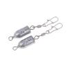 2Pcs Fishing Sinkers Weights Bullet Sinker Rolling Swivel With Interlock Snap Connector 10/15/20/25/30/40/50/60G Fishing Tackle