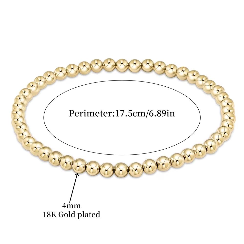 

Vlen Pearl Beaded Bracelet for Women Summer Beach Stretch Stackable 18K Gold Plated Beads Jewelry Boho Rainbow Bracelets Gift