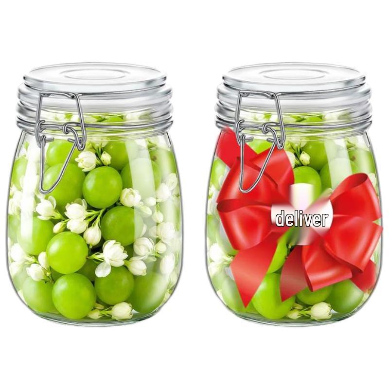 Handunyou Thickened Round Glass Sealed Storage Jar