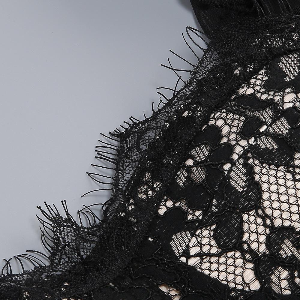 European Black Lace Long Sleeve Formal Dress with French Puff Sleeves, Square Neck, Cut-out Detail, and Slim Fit Mermaid Skirt