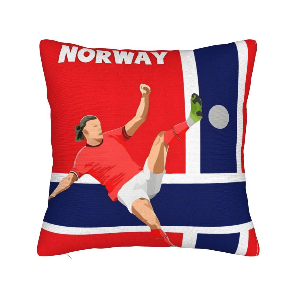 Erling Braut Haaland Norway Square Pillow Case Cushion Cover Awesome Decorative Throw Pillow Case Cover for Car Cm