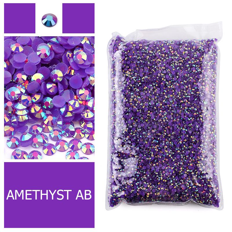 

Translucent Dreamy Resin Rhinestones for Nail Art - Jelly Color AB Flat Back Ornaments 5mm 10000pcs