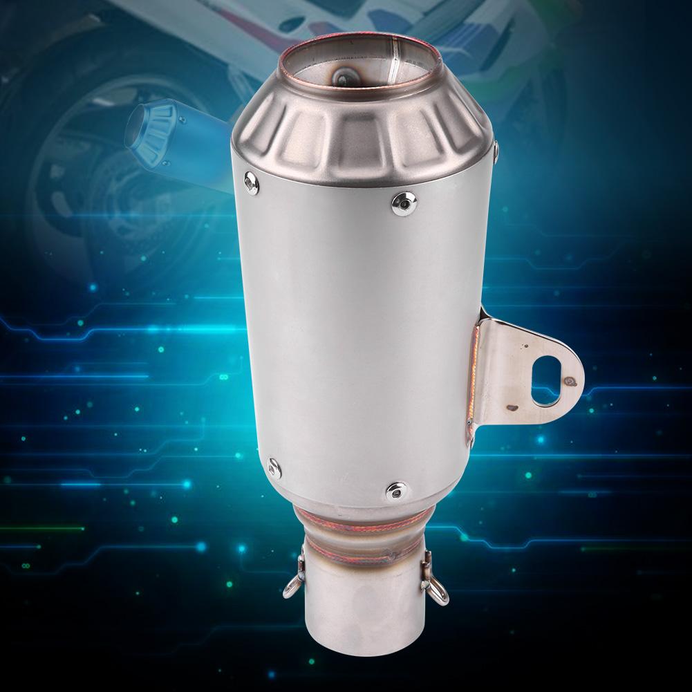 Universal Motorcycle Muffler Exhaust Tailpipe Tail Pipe Tip Stainless Steel Titanium Color