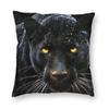 Black Leopard Wild Black Panther Square Pillowcase Pillow Cover Cushion Zip Decorative Comfort Throw Pillow for Home Living Room