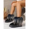 Warm Snow Boots for Winter 2025 New Plus-size Fleece Platform Sleeve Furry Cotton Shoes for Women