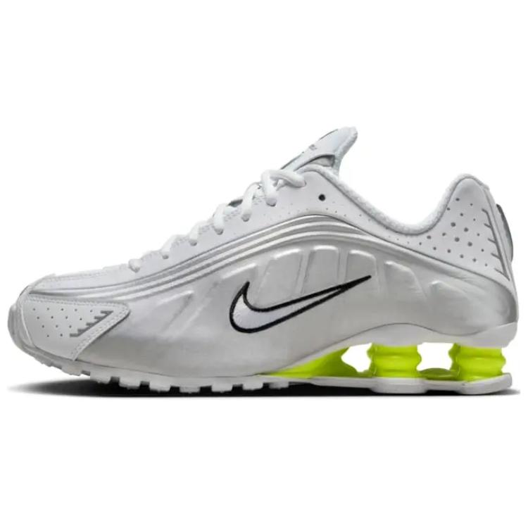 

Новые женские Nike Shox R4 Белые Металлик Серебристый Вольт AR3565-102 36.5