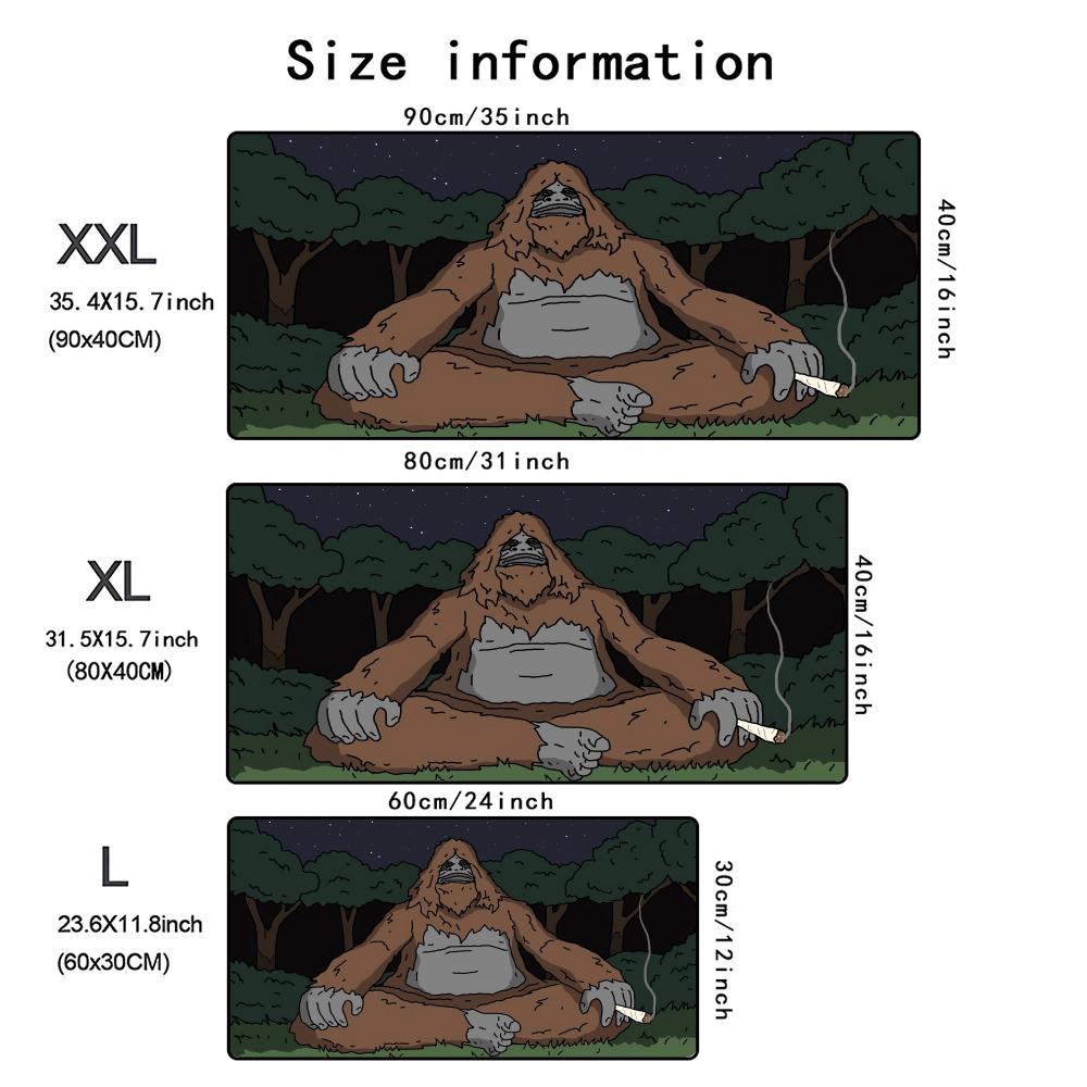 XXL Funny gorilla mouse pad Anti-slip Rubber 900X400mm large desk mat Precision Lock Edge for computer PC Office Accessories 1pc