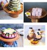 Wooden Dessert Cake Stand with High-Foot Platter: Afternoon Tea Display Rack and Storage Tray Set