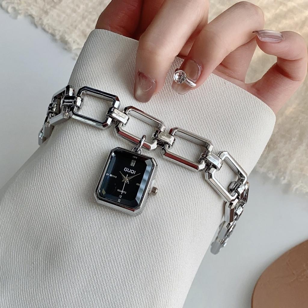 Xiaoxiangfeng Pendant Watch Women's Square Pendant Bracelet Watch Niche Design Square High-end Temperament Watch