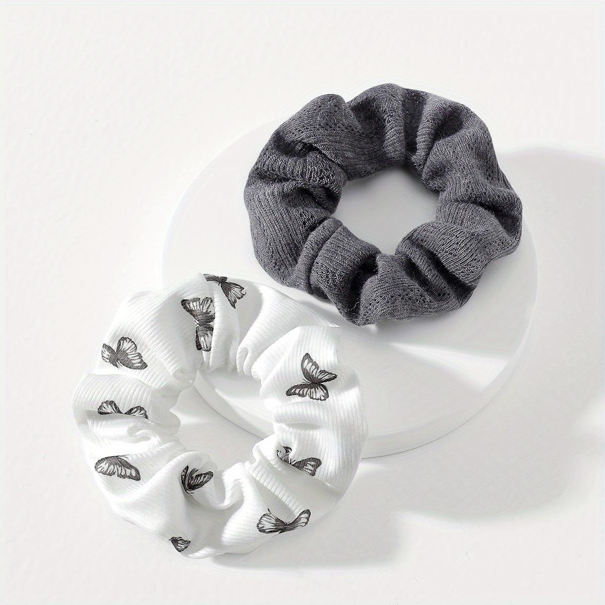 

A Set of Two Summer Fresh And Sweet Hair Ties Featuring Butterfly Patterns, Perfect for Casual Daily Wear And a Stylish Accessory чорний