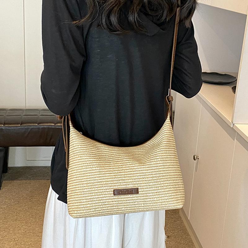 Retro Fabric Feminine Bag Niche Shoulder Bag Casual Patchwork Versatile Square Crossbody Bag  Trend New