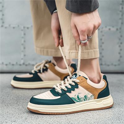 Herren Lauf-Sneaker Walking Lederschuhe Jugend Casual Cricketschuhe Modetrend Board Schuhe Komfort Skateboard Schuhe