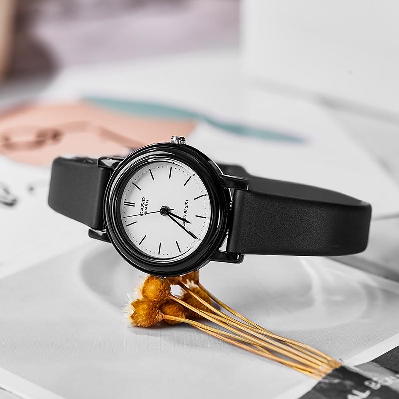 Casio YOUTH series-LQ disc three-hand fashion elegant simple retro pointer waterproof quartz movement resin strap Japanese and Korean LQ-139BMV-7ELDF