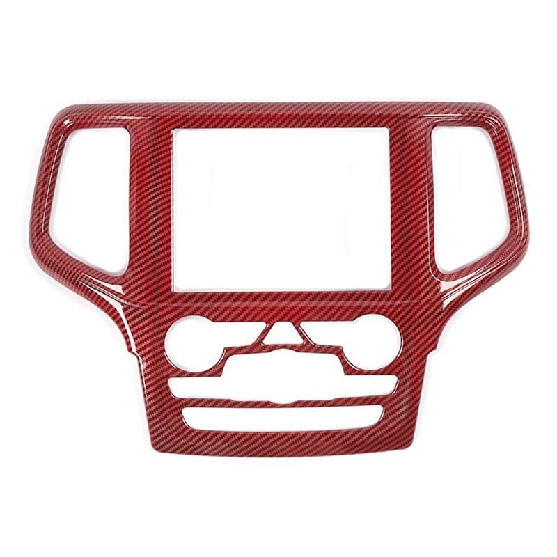 Klistermärken för mittkonsolens navigationsskydd för bilinteriör för Jeep Grand Cherokee 2019-2020 ABS Interiörtillbehör