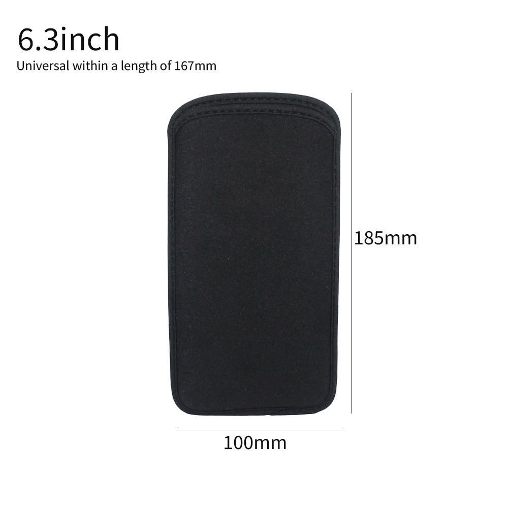 Direct-Insert Waterproof Phone Pouch Neoprene 6.3-7.2 Inch Phone Cover Shockproof Scratch-Resistant Surface Protective Case