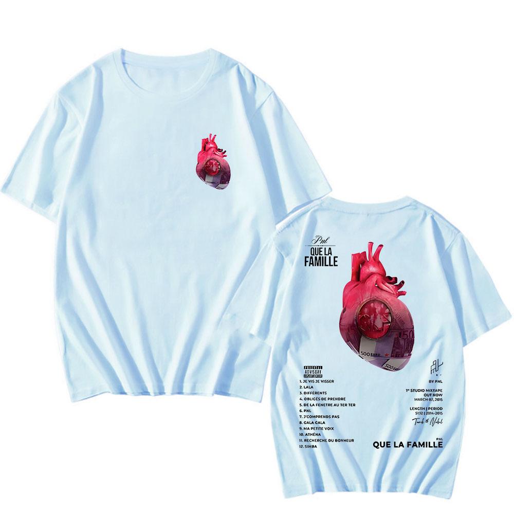 PNL Que La Famille T-Shirt Graphic Printing Fashion Casual Tee-shirt Unisex Vintage Cotton Tshirt Punk O-neck Clothing