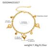 Qiong Yao Ocean-Style Shell & Fish Pendant Bracelet with 18k Gold PVD Plating