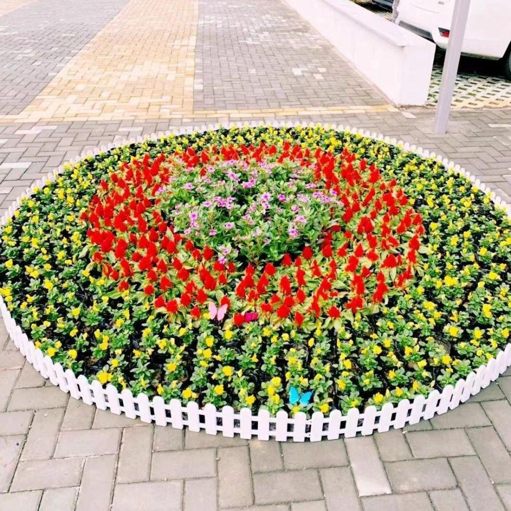 2pcs Plastic Courtyard Fence Universal Guardrail Doorway Barrier Garden Fence  Vegetable