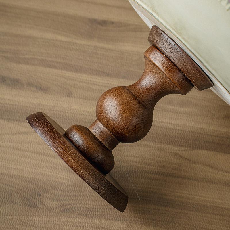 Wooden High-Footed Plate Fruit Plate Snack Plate Living Room Ceramic Fruit Plate Tray High-Value Entrance Ornament Export