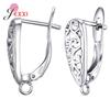 Drop Shipping Echte 925 Sterling Silber Ohrring-Komponenten Für DIY Schmuckzubehör Hohe Qualität Damen Mädchen Schmuckkomponente
