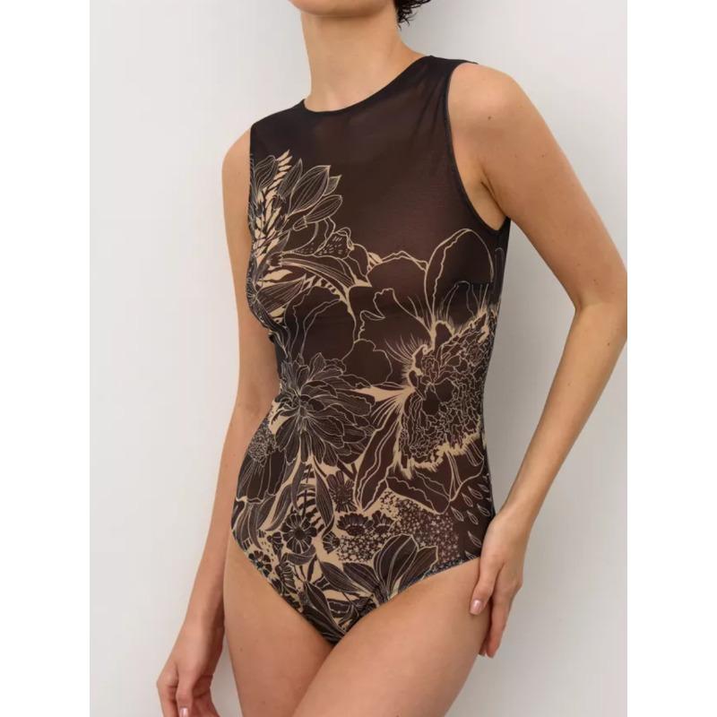 Source Manufacturer Swimsuit Women's Hot-selling Multi-color Mesh Sunscreen One-piece Swimsuit Fresh and Sexy Long-sleeved Sunscreen Swimsuit