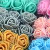 144pcs/2cm Mini Lace Pe Rose Foam Flower Heads Bouquet For Wedding Home Decoration Scrapbooking DIY Wreath Artificia Flowers