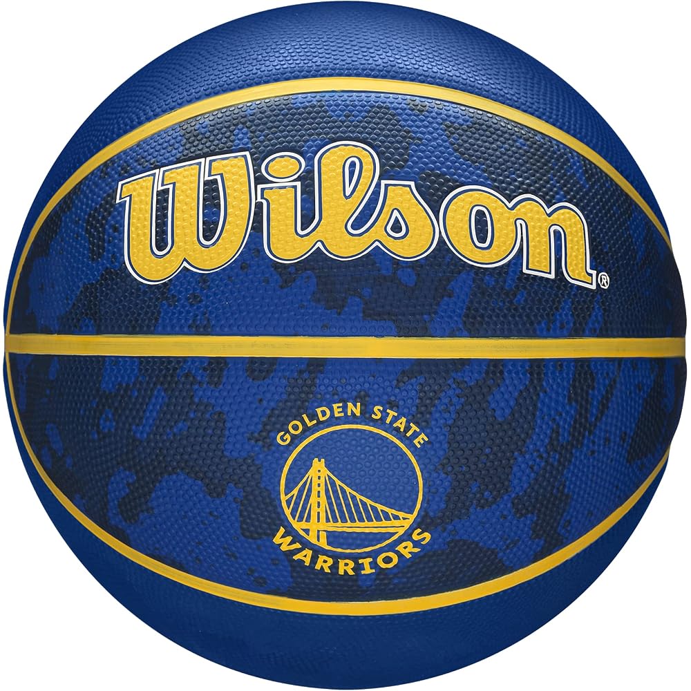 Wilson NBA Team Tie-Dye Basketball Golden State Warriors 7 Size 24.5cm Blue