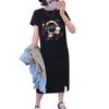 Summer Style Nursing Dress - Trendy Cartoon T-Shirt Skirt for Breastfeeding Moms