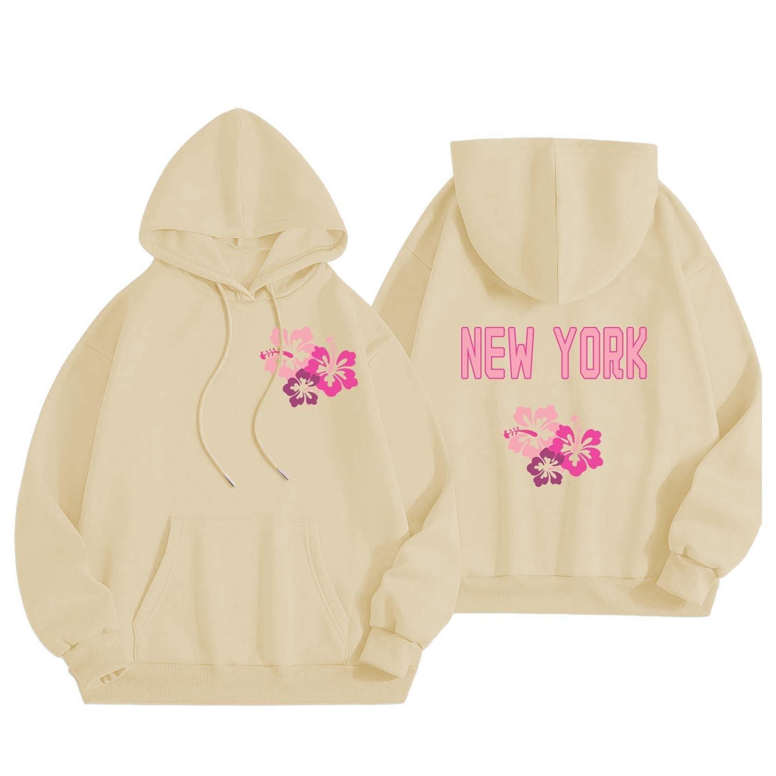 Женская спортивная рубашка с длинными рукавами, повседневная толстовка с капюшоном и карманом с надписью на шнурке XL