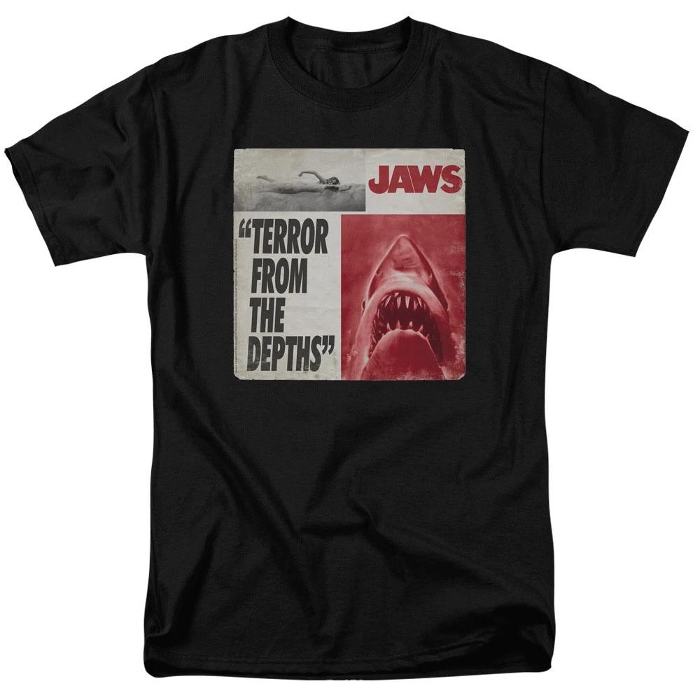 Jaws - Terror -  Unisex Short Sleeve Children s T-shirt - Black 140