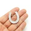 GEM Plus Horseshoe Brooch Lapel Pin for Men and Women KS45042 (Silver)