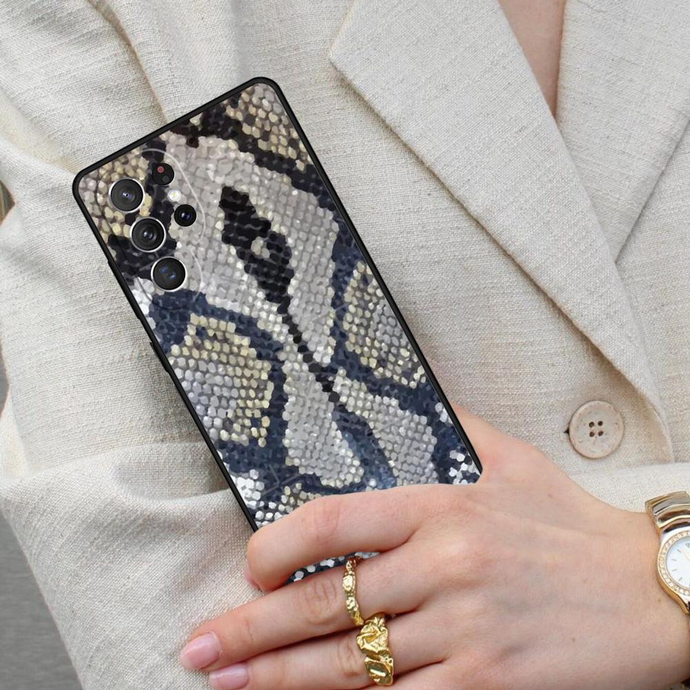 Python Snake Skin Cell Phone Case for Samsung Galaxy S26 Ultra S25 S24 S23 S22 S21 S20 Note10 Cover