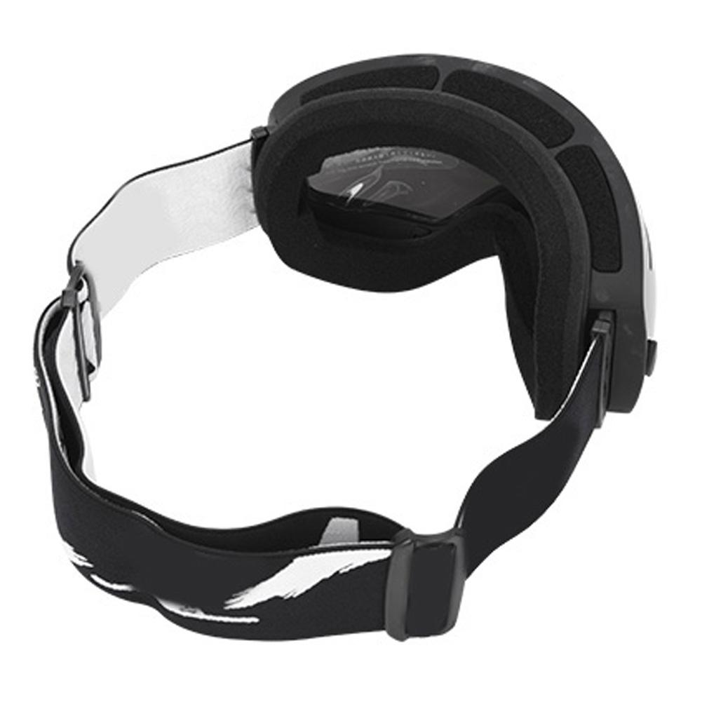 Outdoor Sport Skiing Safety Protective Anti Fog Double Layer Goggle Support Myopic Glasses(Black framefull vacuum