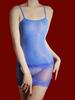 Sexy Women Strap Pencil Dresses Lace Package Hip Sheer See Through Mini Skirts Oil Shiny Glossy Tube Tights Maid Dance Dress