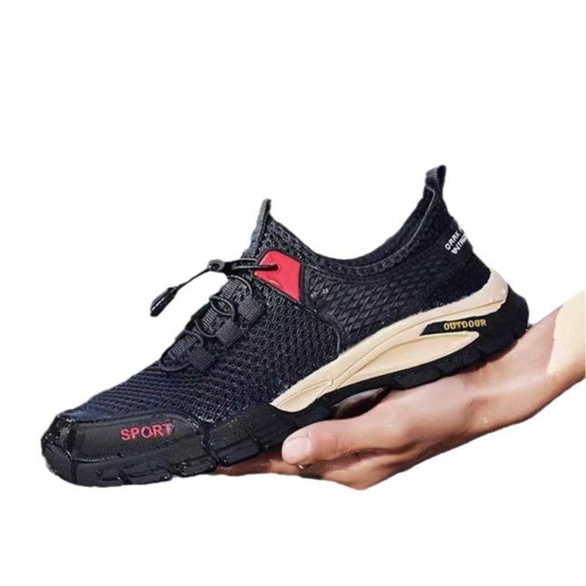 National Trendy Style Men's Shoes Spring Breathable New Mesh Shoes Hollowed Toe Box Soft Bottom Outdoor Hiking Wading Shoes
