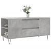VidaXL Table basse gris béton 102x44,5x50 cm bois d'ingénierie 831000