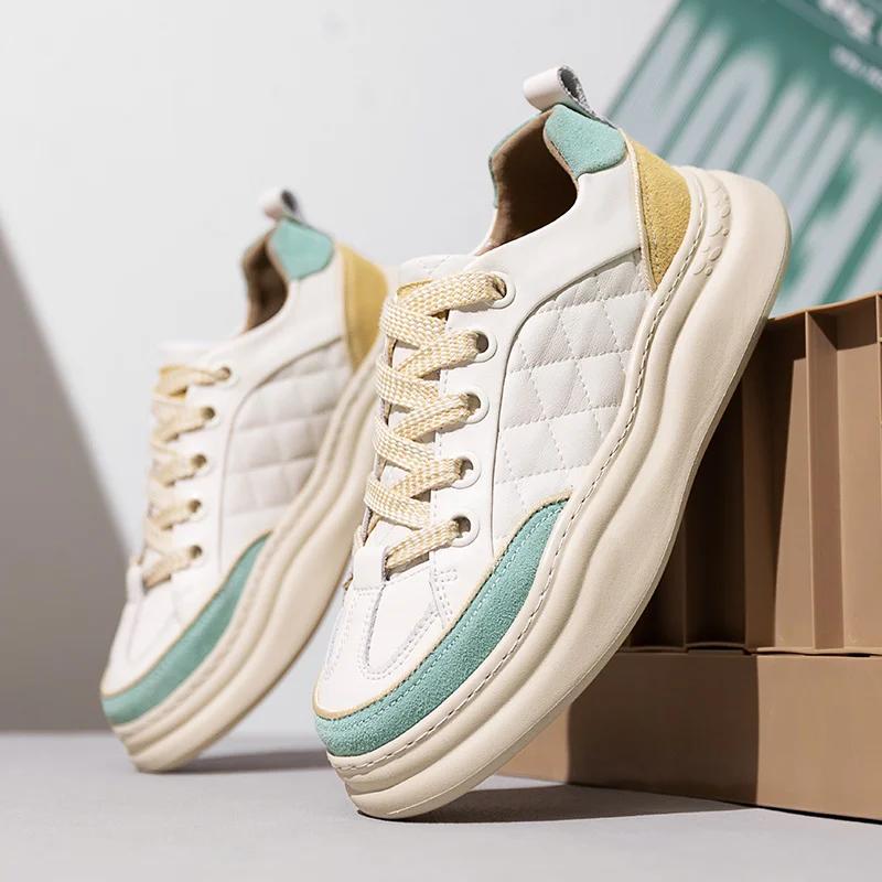 Мода Новая Роскошная Повседневная Обувь Уличная Теннисная Обувь на Мягкой Подошве Мужские — фото 5