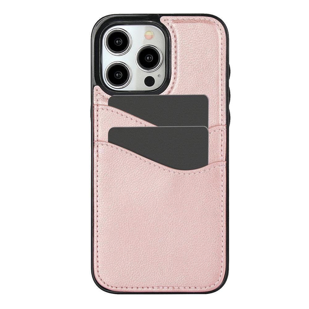 iPhone Leather Card Slot Case: Fits iPhone 16, 17 Pro; Anti-Drop & Sticker Design for iPhones 11 to 15, 12 to 14, and 78 Models.