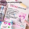 3Pcs/Box Gifts 10 Color Drawing Ballpoint Pen Retractable Colorful Colored Pens 0.8mm Multicolor Pens for Painting Study Marking