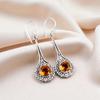 Citrine Gemstone 925 Sterling Silver Jewelry Handmade Drop/Dangle Earrings 2.52" EE-77-4