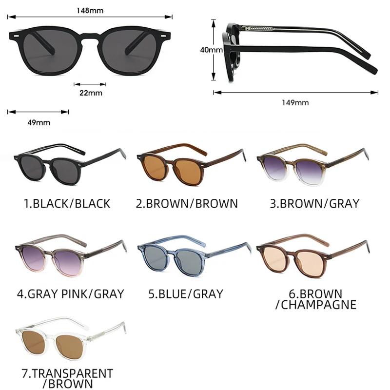  New Vintage Round TR90 Sunglasses Women Luxury Oval Fashion Men Sun Glasses Oculus UV400