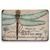 Memorial Sympathy Gift Dragonfly Metal Wall Art Rustic Sign
