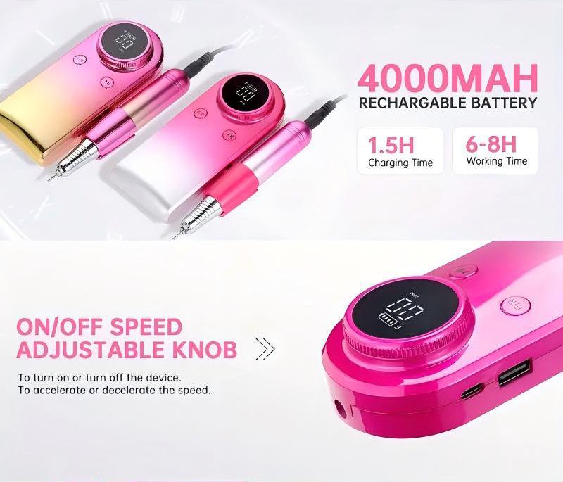June 2025 Portable MS-901 Rechargeable Nail Drill for Professional High-Speed Nail Removal